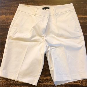 White walking shorts